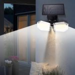 Napelemes mozgásérzékelős 130 COB LED kültéri lámpa – 21 x 3 x 7 cm (BBV)