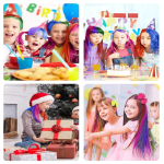 Neon hajszínező kréta készlet, bármilyen típusú hajra - 6 féle színválaszték - 25 db hajmatrica (BBJ)