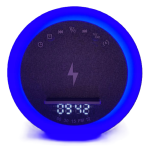OKOP multifunkciós ébresztőóra bluetooth hangszóróval – RGB LED fény, és vezeték nélküli töltés 10W KP-577 (BBJH)