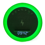OKOP multifunkciós ébresztőóra bluetooth hangszóróval – RGB LED fény, és vezeték nélküli töltés 10W KP-577 (BBJH)