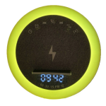OKOP multifunkciós ébresztőóra bluetooth hangszóróval – RGB LED fény, és vezeték nélküli töltés 10W KP-577 (BBJH)