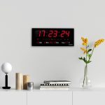 BB01 LED-es digitális tábla - óra, dátum és hőmérséklet kijelzéssel - asztalra és falra is helyezhető - 33x13cm (BBL)