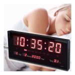 BB01 LED-es digitális tábla - óra, dátum és hőmérséklet kijelzéssel - asztalra és falra is helyezhető - 33x13cm (BBL)