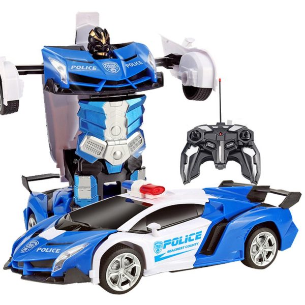 Police Transformers szuperhőssé alakuló távirányítós sportautó (BBJ)