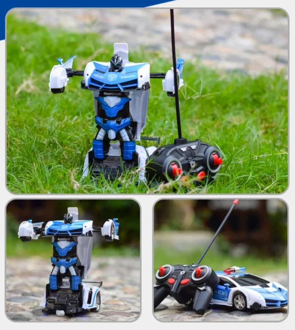 Police Transformers szuperhőssé alakuló távirányítós sportautó (BBJ)