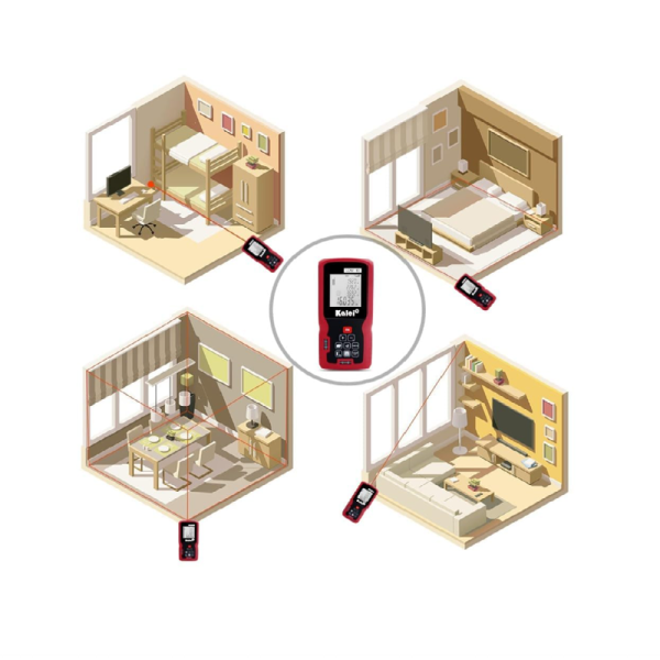 Professzionális Kalei Lézeres távolságmérő – hatékony mérés 60 méteres távig (BBD)