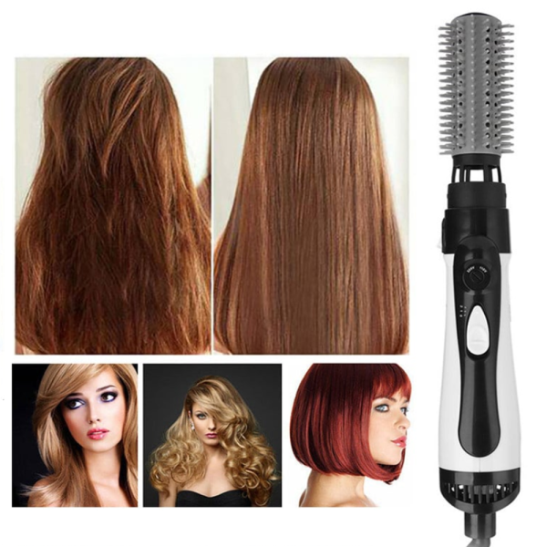 Professzionális hőlégkefe és volumizer hajformázó – hajszárító kefe, hajegyenesítő és hajsütővas egyben 1000W A8 (BBV)