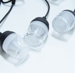 RGB kültéri időjárásálló napelemes dekor Izzósor- 10 darab LED izzó (BBV)