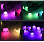 RGB kültéri időjárásálló napelemes dekor Izzósor- 10 darab LED izzó (BBV)