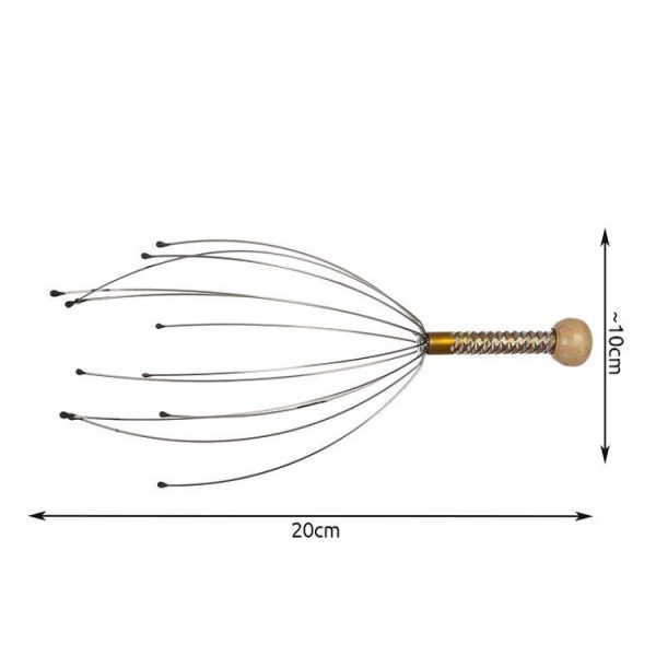 Relaxáló, stresszoldó és hajnövekedést elősegítő kézi fejmasszírozó (BBKM)
