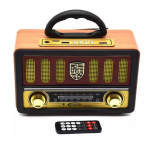 Retro Bluetooth hangszóró – hordozható, vezeték nélküli zenelejátszó, vintage dizájn YG-114BT (BBD)