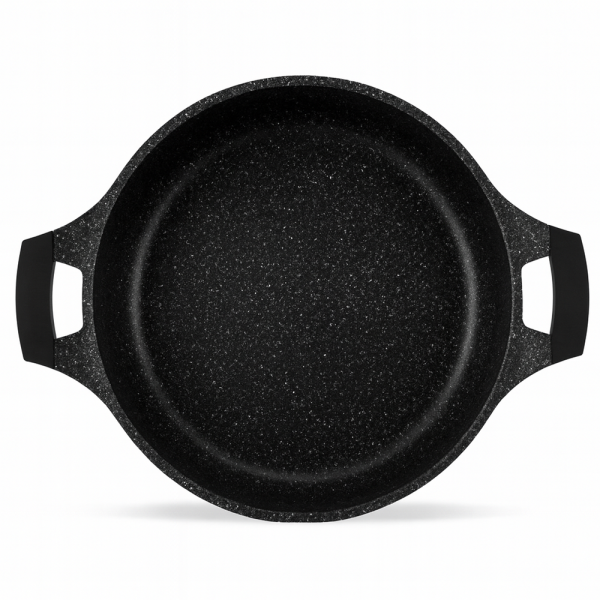 Royalty Line márványbevonatú 44 cm átmérőjű 23,4L kapacitású lábas – nagyméretű tapadásmentes főzőedény üvegfedővel RL-BS44ML (BBA)