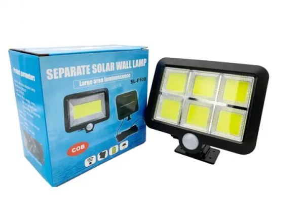 SL-F120 Kültéri COB LED napelemes fali lámpa, mozgásérzékelővel (BBL)