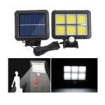 SL-F120 Kültéri COB LED napelemes fali lámpa, mozgásérzékelővel (BBL)