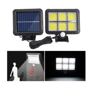 SL-F120 Kültéri COB LED napelemes fali lámpa, mozgásérzékelővel (BBL)