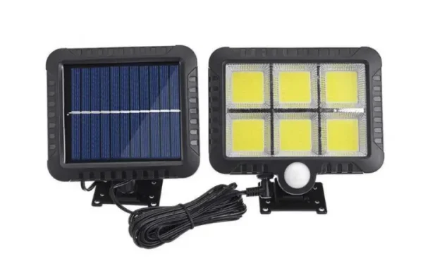 SL-F120 Kültéri COB LED napelemes fali lámpa, mozgásérzékelővel (BBL)