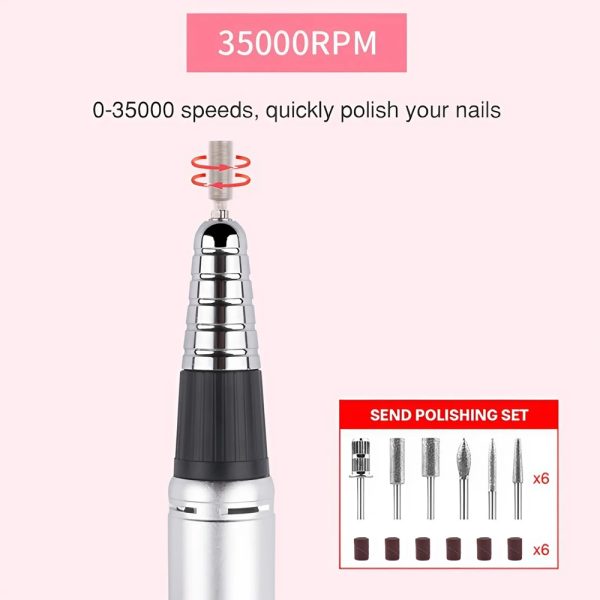 SML master nails pofesszionális elektromos csiszológép pedállal – tökéletes körömápolás rosegold színben (BBV)