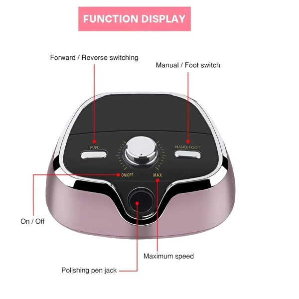 SML master nails pofesszionális elektromos csiszológép pedállal – tökéletes körömápolás rosegold színben (BBV)