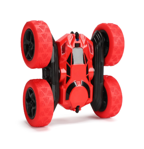 LED-es, 360°-ban pörgő kaszkadőrautó vezérlővel - 2,4 GHz Stunt Car (BBJ)