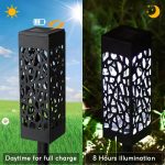 Solar 6 db-os kültéri, modern és stílusos napelemes leszúrható kerti hangulat lámpa (THM)