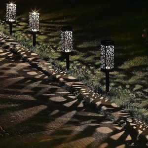 Solar 6 db-os kültéri, modern és stílusos napelemes leszúrható kerti hangulat lámpa (THM) 5