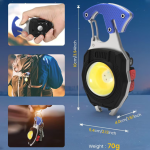 Strapabíró többfunkciós kemping zseblámpa, ABS/alumínium, sos led, 800 lumen (BBV)