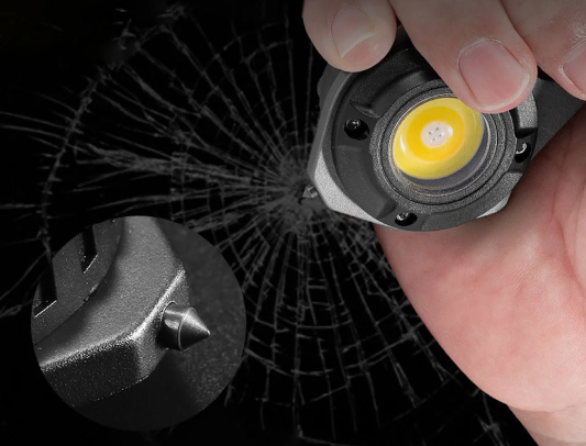 Strapabíró többfunkciós kemping zseblámpa, ABS/alumínium, sos led, 800 lumen (BBV)