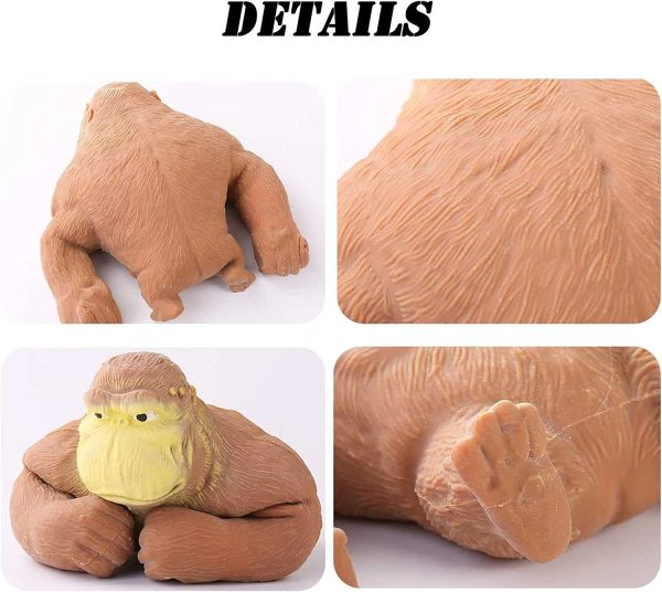 Gorilla formájú, nyomkodható, stressz csökkentő játék gumiból (BBJ)