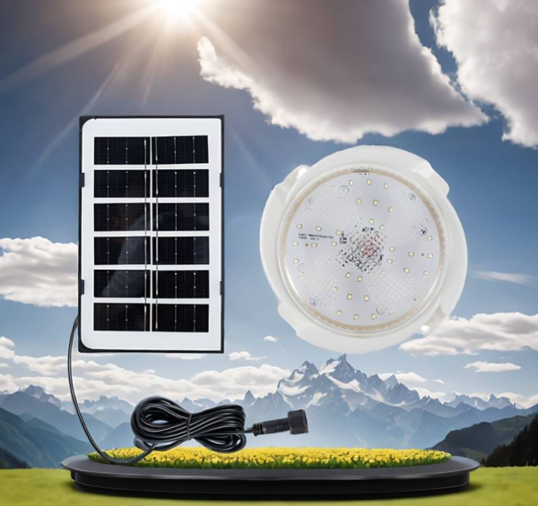 THO napelemes kör alakú vízálló kültéri veranda mennyezeti lámpa SCL-100W (BBD) (BBJH)