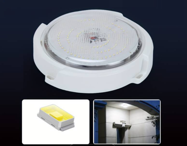 THO napelemes kör alakú vízálló kültéri veranda mennyezeti lámpa SCL-100W (BBD) (BBJH)