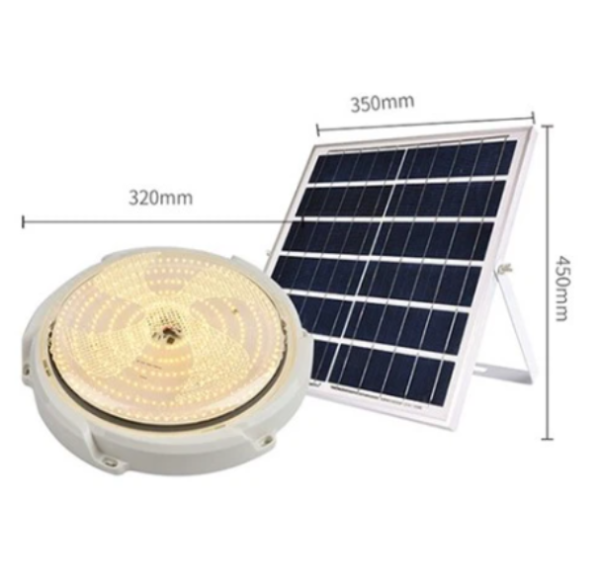 THO napelemes kör alakú vízálló kültéri veranda mennyezeti lámpa SCL-100W (BBD) (BBJH)