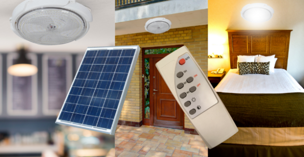 THO napelemes kör alakú vízálló kültéri veranda mennyezeti lámpa SCL-100W (BBD) (BBJH)