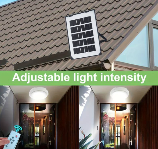 THO napelemes kör alakú vízálló kültéri veranda mennyezeti lámpa SCL-100W (BBD) (BBJH)