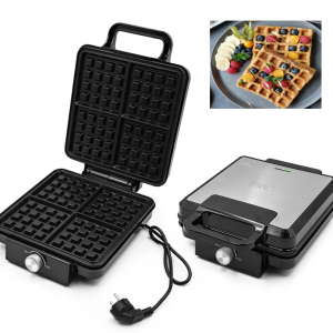 Tapadásmentes gofrisütő beépített jelzőfénnyel, 1500W - családi reggelikhez, desszertekhez (BBV)