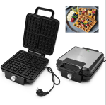 Tapadásmentes gofrisütő beépített jelzőfénnyel, 1500W - családi reggelikhez, desszertekhez (BBV)