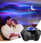 Távirányítós GALAXIS holdfény projector Bluetooth hangszóróval - varázsolja otthonába az éjszakai égboltot! (BBD) (FX)