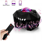 Távirányítós GALAXIS holdfény projector Bluetooth hangszóróval - varázsolja otthonába az éjszakai égboltot! (BBD) (FX)