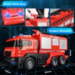 Távirányítós Transformers tűzoltóautó LED fényekkel és működő vízágyúval (BBJ)