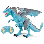 Távirányítós interaktív sárkány játék – LED fényekkel, lépegető mozgással és füstöt kifújó effektussal (BBJ)