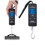 Többfunkciós, hordozható - digitális LED függőmérleg háttérvilágítással - 40 kg-ig (BBV)