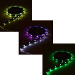Tűzijáték RGB LED szalag távirányítóval és telefonos vezérléssel - tűzijáték mintában rögzíthető szalag, követi a zene ritmusát (BBV)