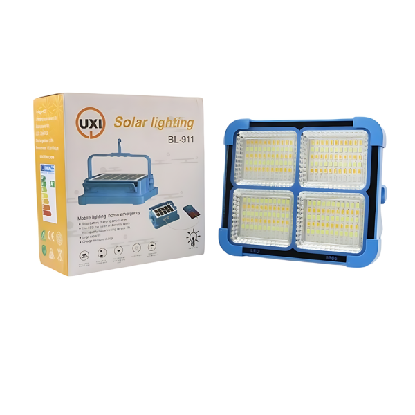 UXI hordozható napelemes LED lámpa – vészvilágítás és powerbank funkcióval BL-911 (BBD)