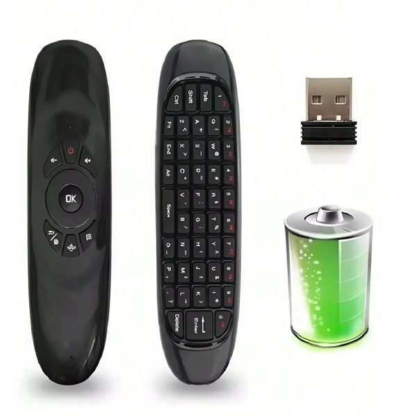 Univerzális vezeték nélküli mini billentyűzet és egér távirányító – tökéletes megoldás TV-hez és okos eszközökhöz (THM) (BBV)