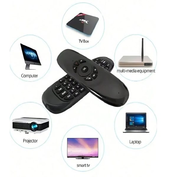 Univerzális vezeték nélküli mini billentyűzet és egér távirányító – tökéletes megoldás TV-hez és okos eszközökhöz (THM) (BBV)