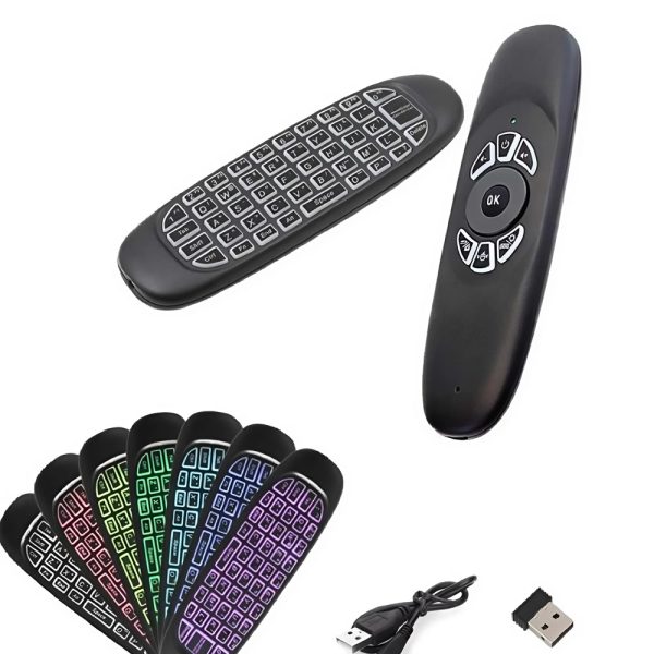 Univerzális vezeték nélküli mini billentyűzet és egér távirányító – tökéletes megoldás TV-hez és okos eszközökhöz (THM) (BBV)