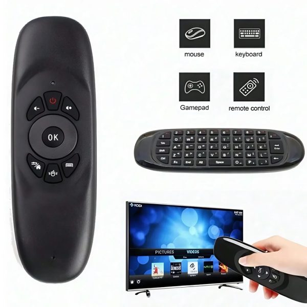 Univerzális vezeték nélküli mini billentyűzet és egér távirányító – tökéletes megoldás TV-hez és okos eszközökhöz (THM) (BBV)