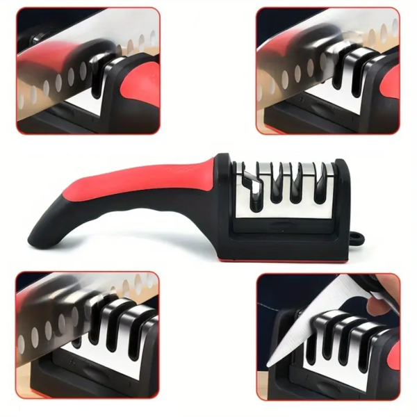 Univerzális 4 az 1-ben kézi késélező – minden konyhakéshez és ollóhoz (BBM)