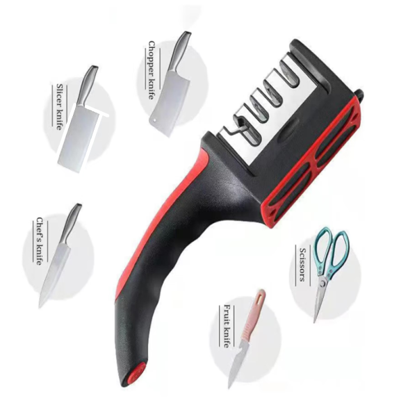 Univerzális 4 az 1-ben kézi késélező – minden konyhakéshez és ollóhoz (BBM)