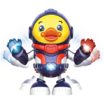 Interaktív űrhajós kacsa – világító és hangot adó asztronauta játékfigura gyerekeknek (BBJ)