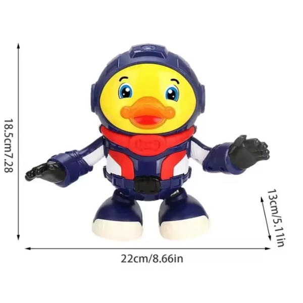 Interaktív űrhajós kacsa – világító és hangot adó asztronauta játékfigura gyerekeknek (BBJ)